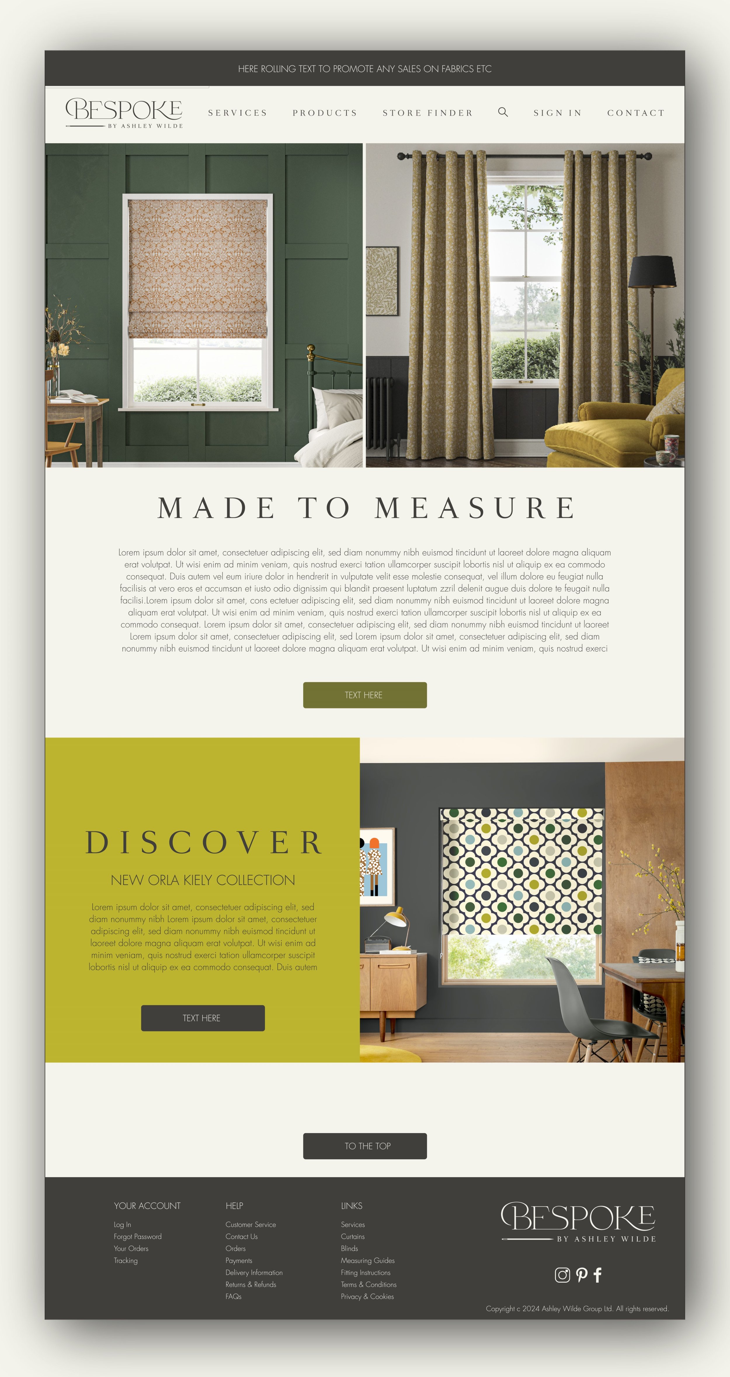 UI Mockup Home/Landing Page