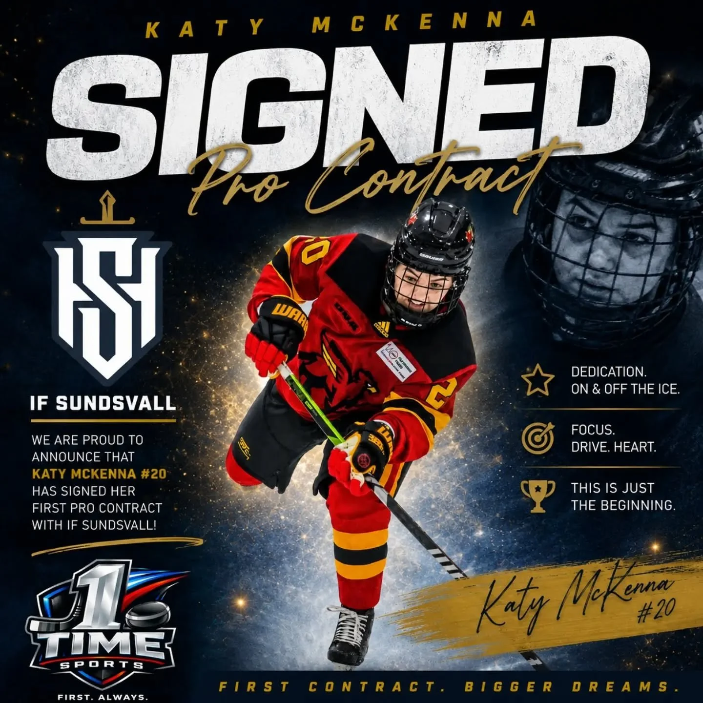Congratulations to Katy McKenna for signing her first pro contract.