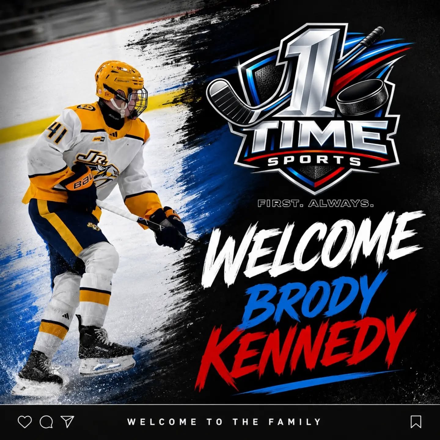 Welcome Brody Kennedy to 1 Time Sports!!