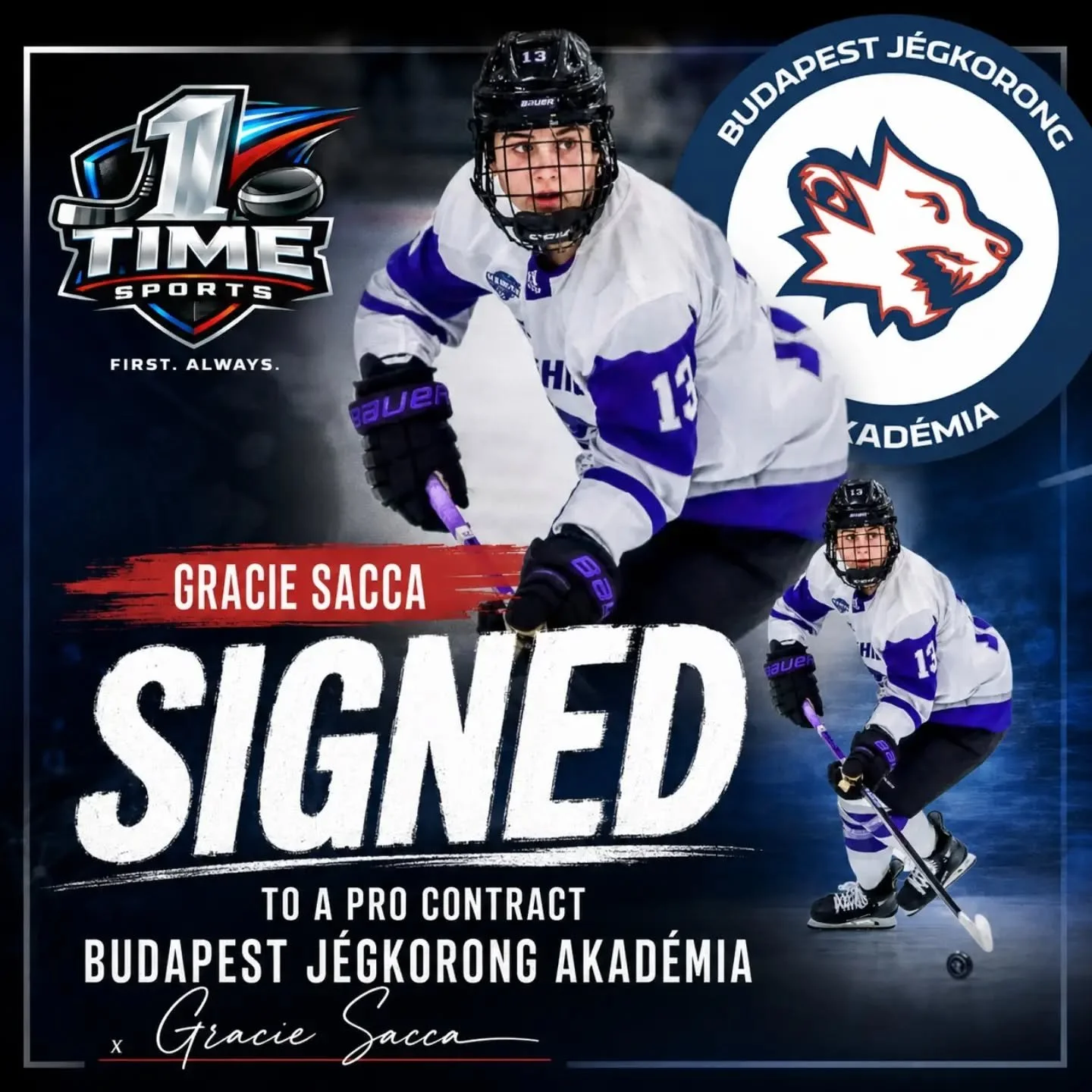 Congrats to @graciesacca for signing her first pro contract.