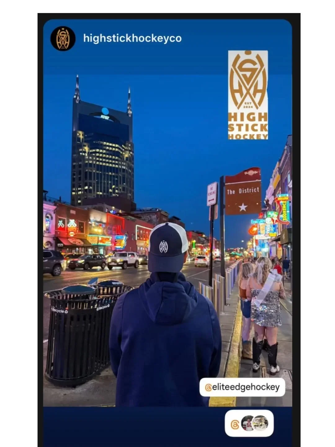 Proud to rep @highstickhockeyco in Nashville.