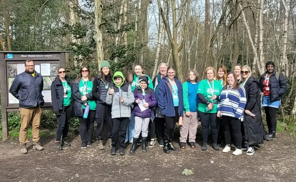 Students and Teachers at Forest School in Blean Woods