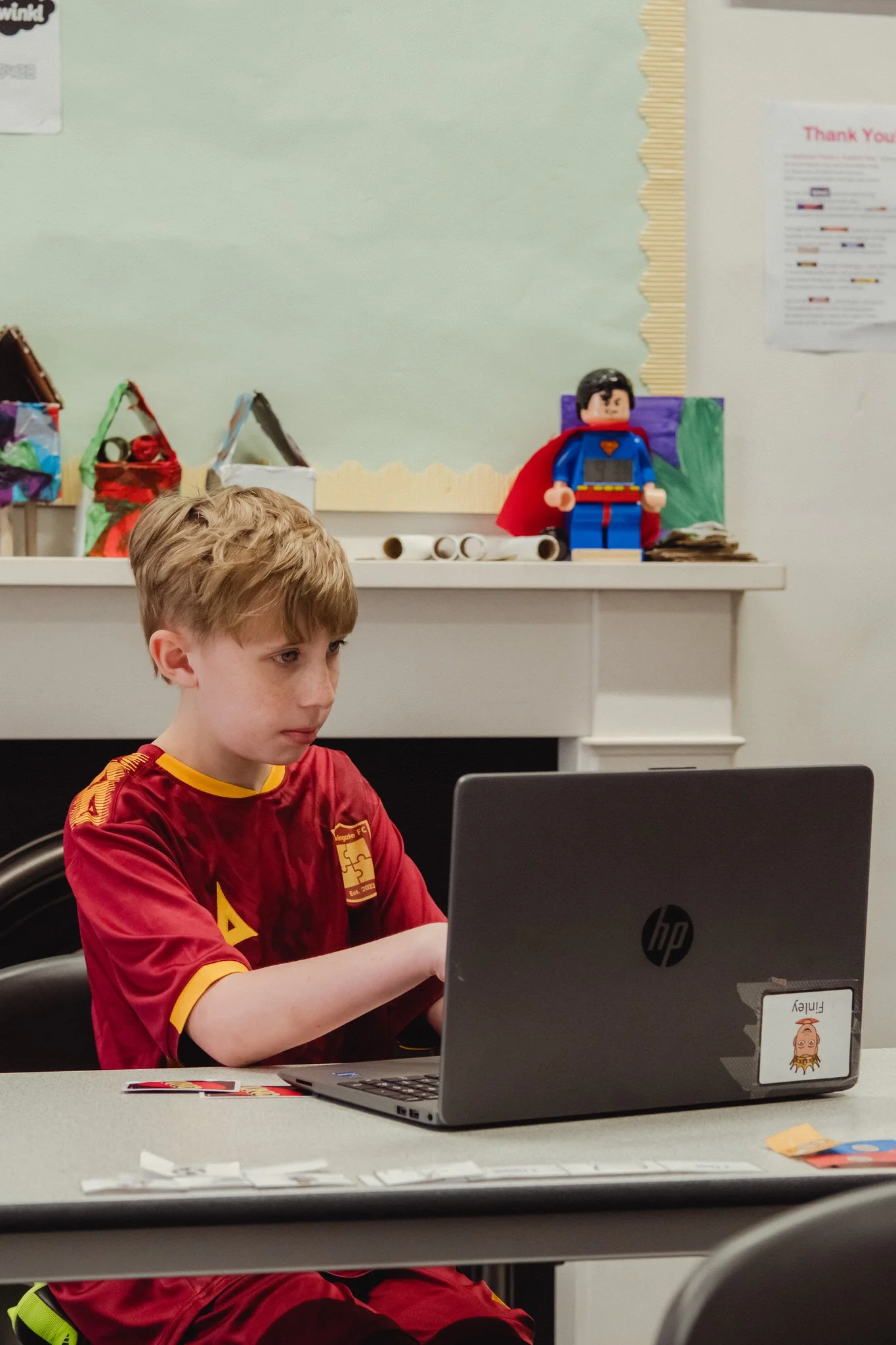 Image of student working on laptop