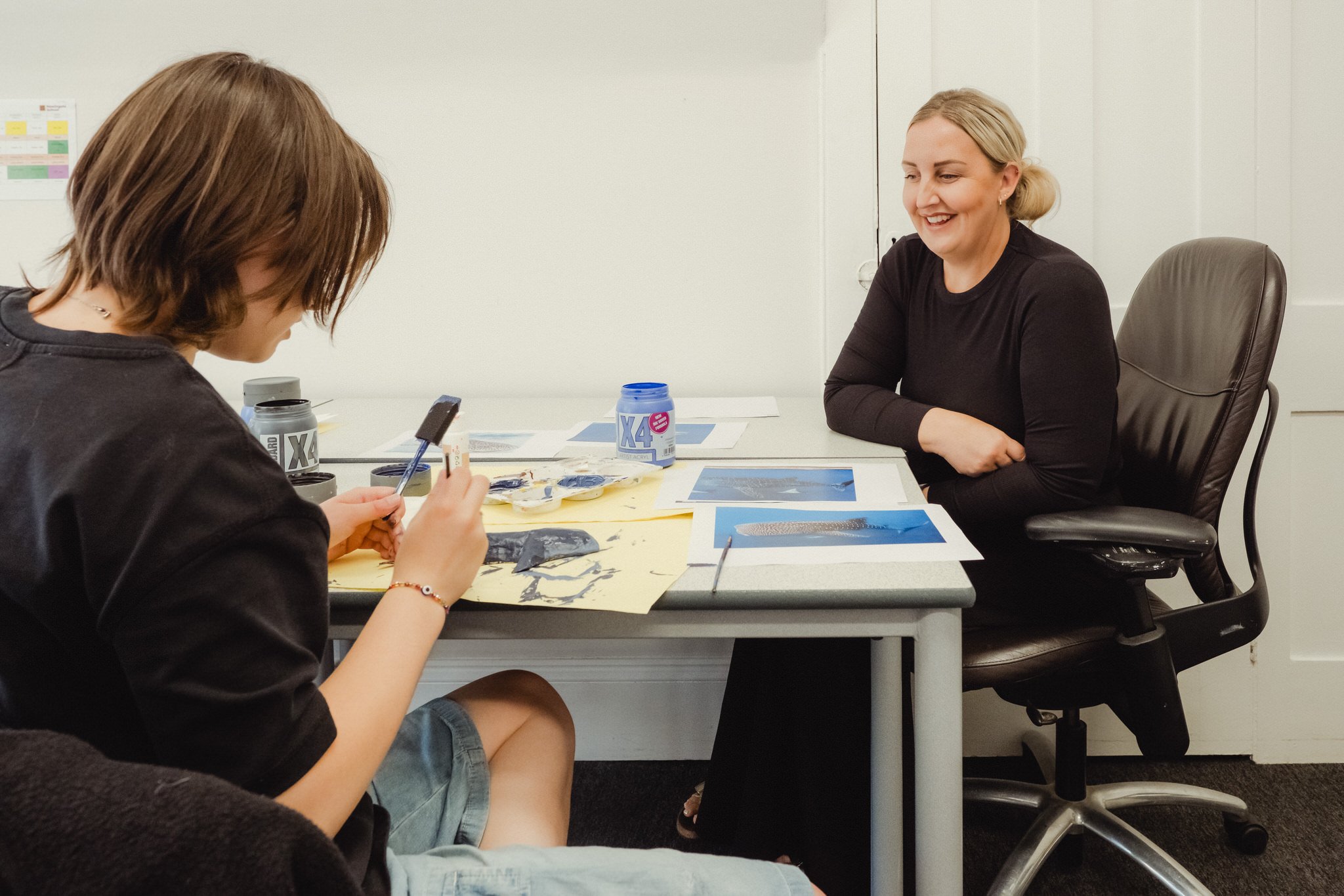 Art Class with Student