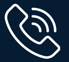 Icon of a telephone handset with sound waves indicating a call or communication.