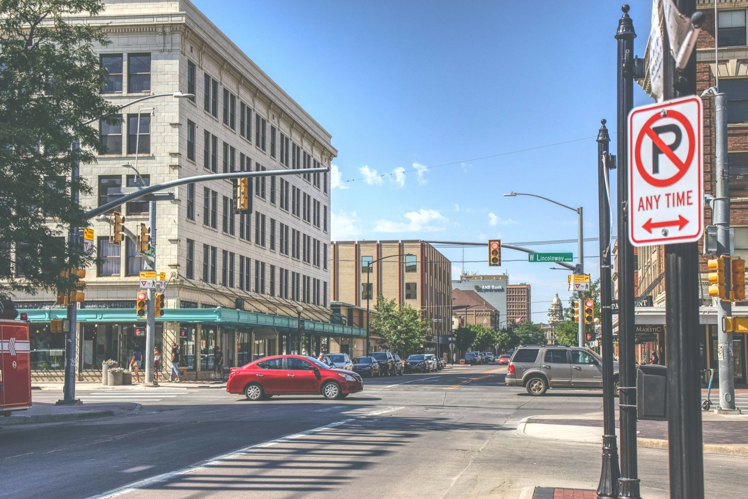 Row of businesses in Cheyenne, Wyoming.