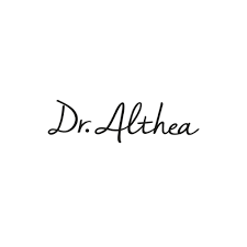 Text that reads 'Dr. Althea' in a script font on a white background.