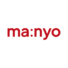 The logo for Ma:nyo in red text on a white background.