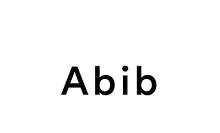 Text that says 'Abib' on a plain white background.