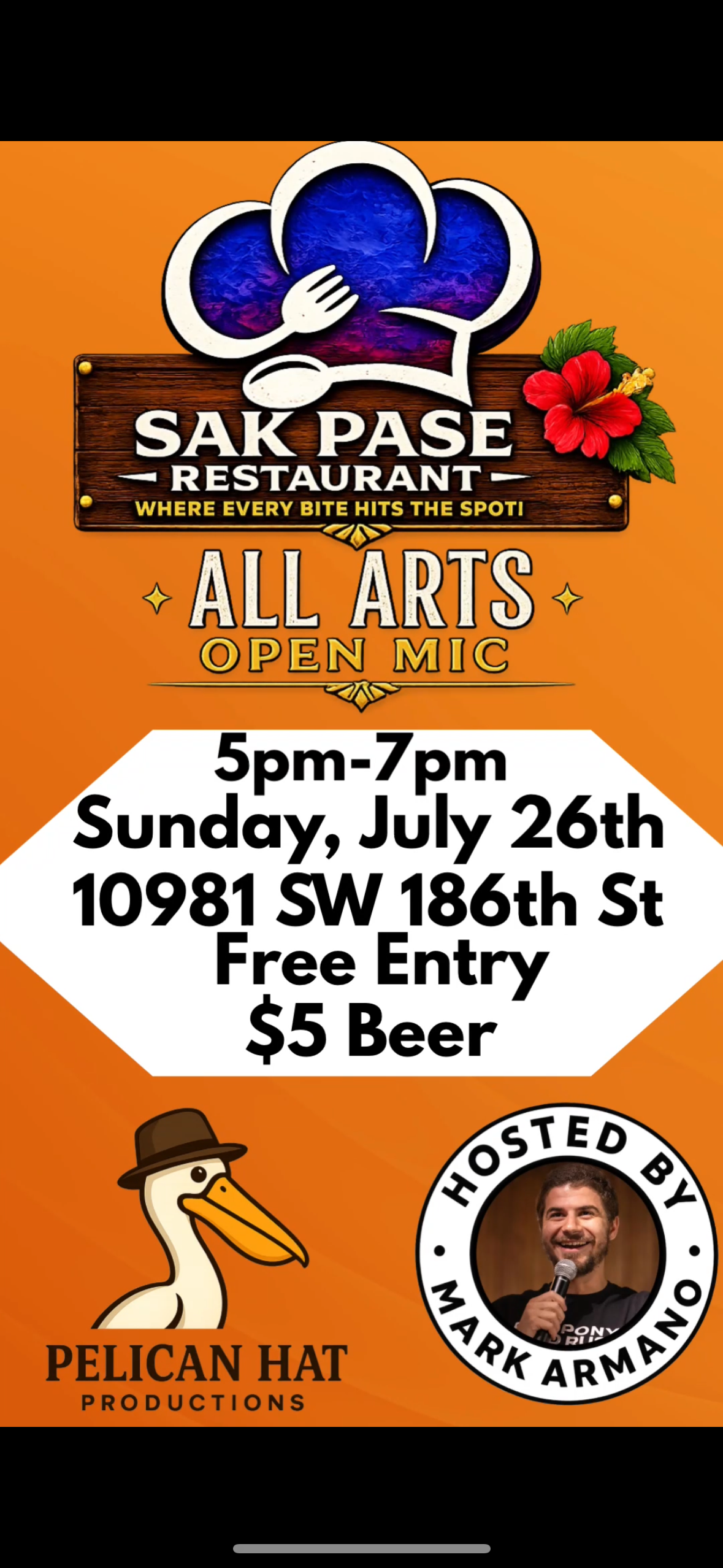 ALL ARTS OPEN MIC @ SAK PASE #2