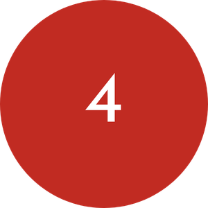 Red circular icon with the number four in white inside