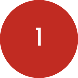 Red circular button with the number 1 in white.