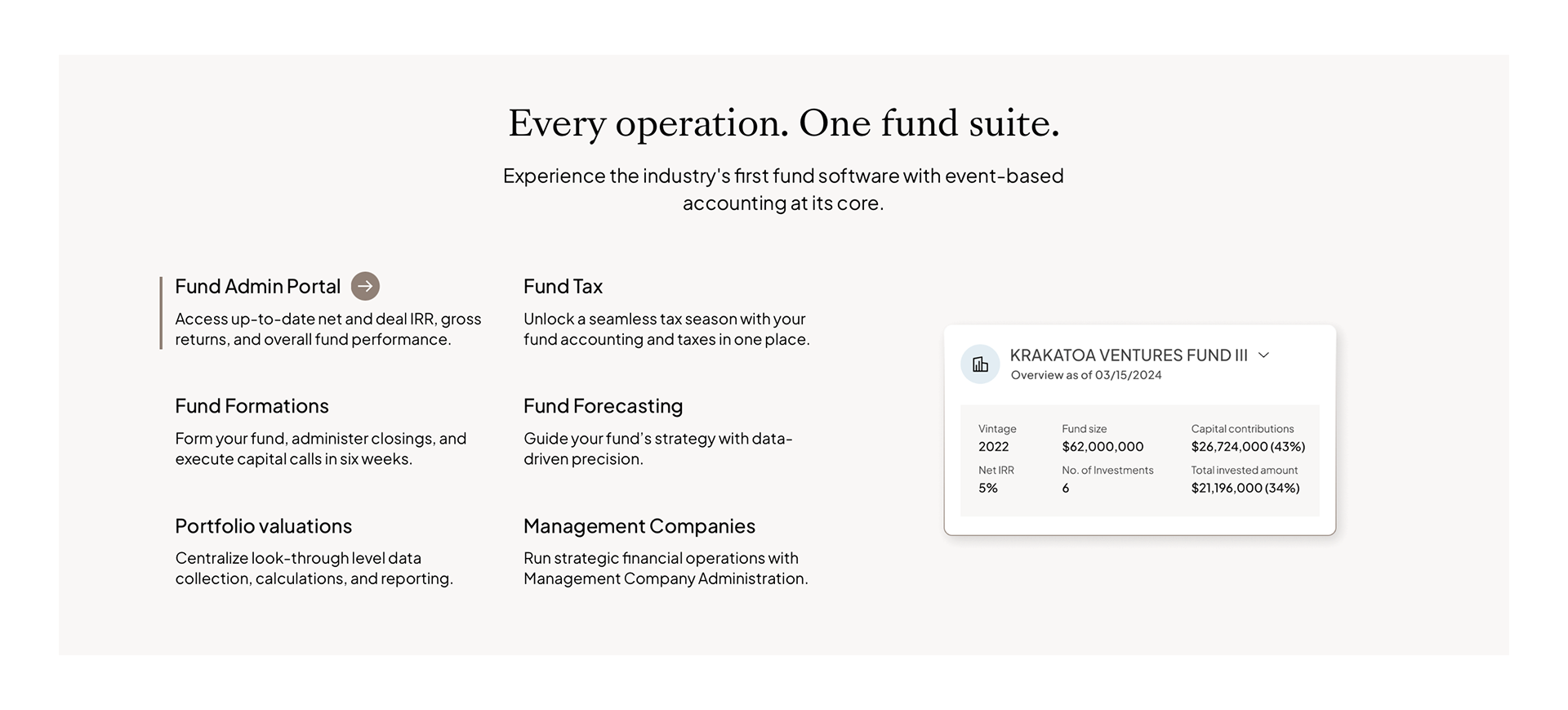 Fintech website redesign feature module