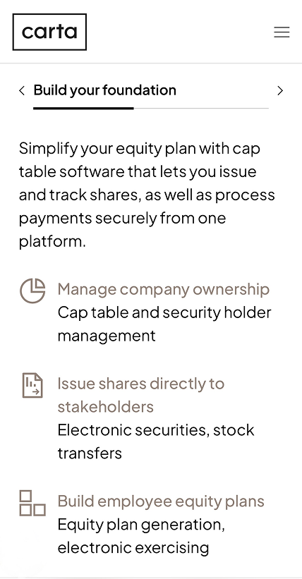 Mobile responsive fintech website redesign