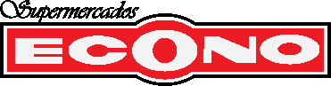 El logo de Econo en fondo negro con letras blancas y rojas.