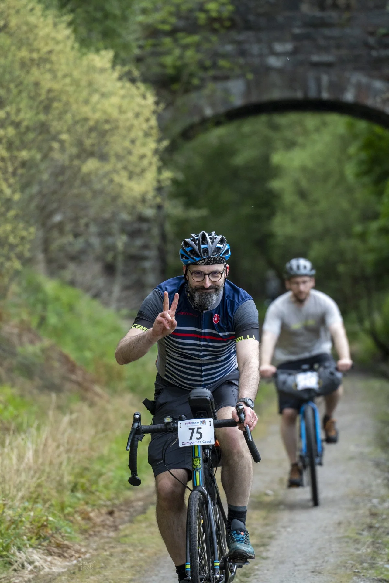 engaging event photography of a cycling race in Moray, Scotland