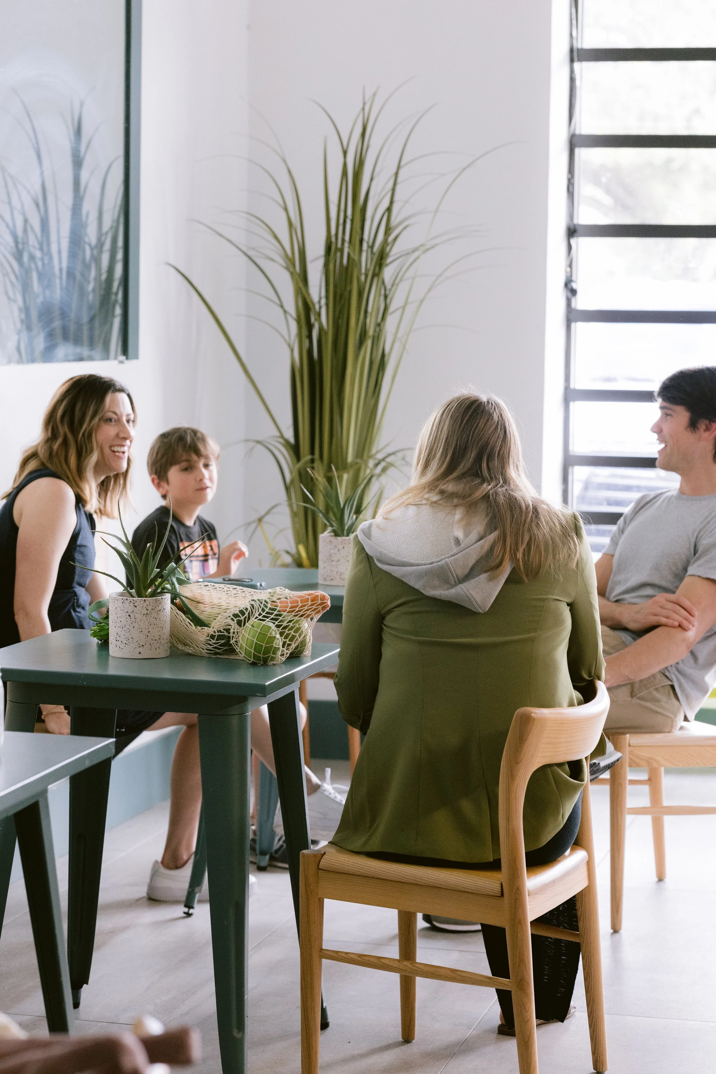 Group dining with Green Fork & Straw organic catering, every occasion and every diet