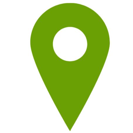 Green location marker icon on a white background.