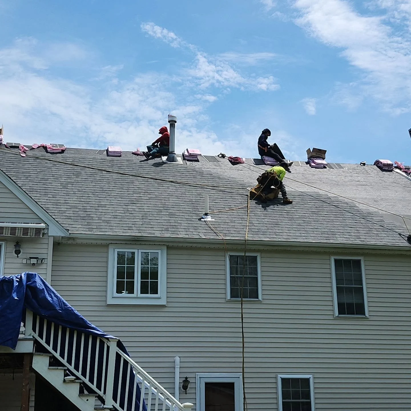 Guys are working hard today in the heat. Someone get them a nice cold beer..but after they are done!