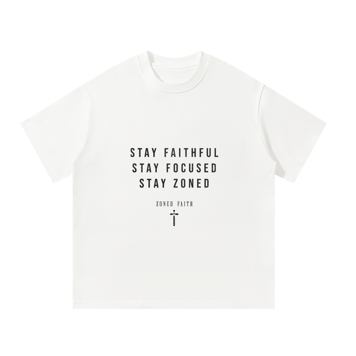 Stay faithful t shirt white