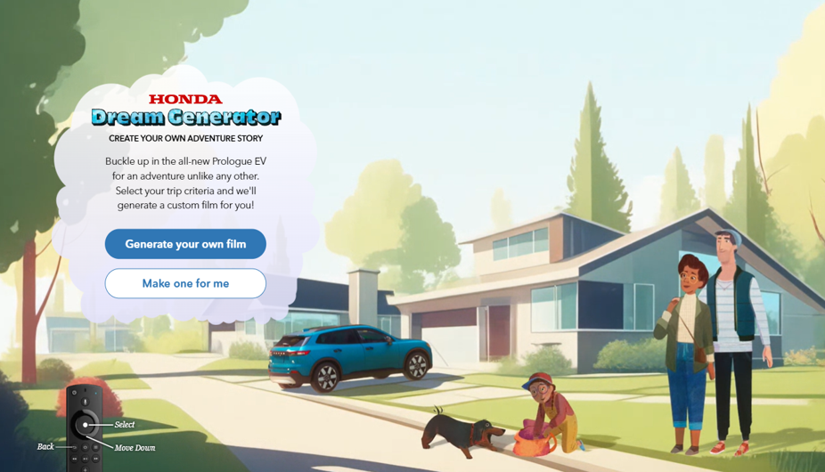 Honda + Amazon Ads — Honda Dream Generator