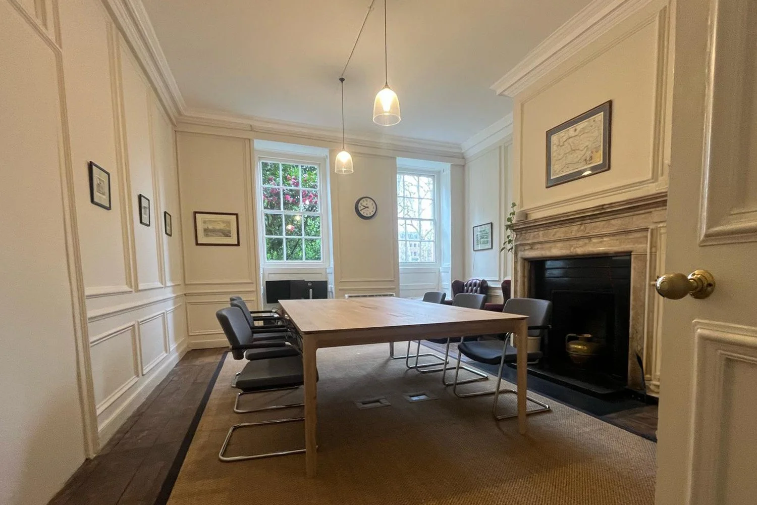 Commercial meeting room prepared as part of a workplace installation project