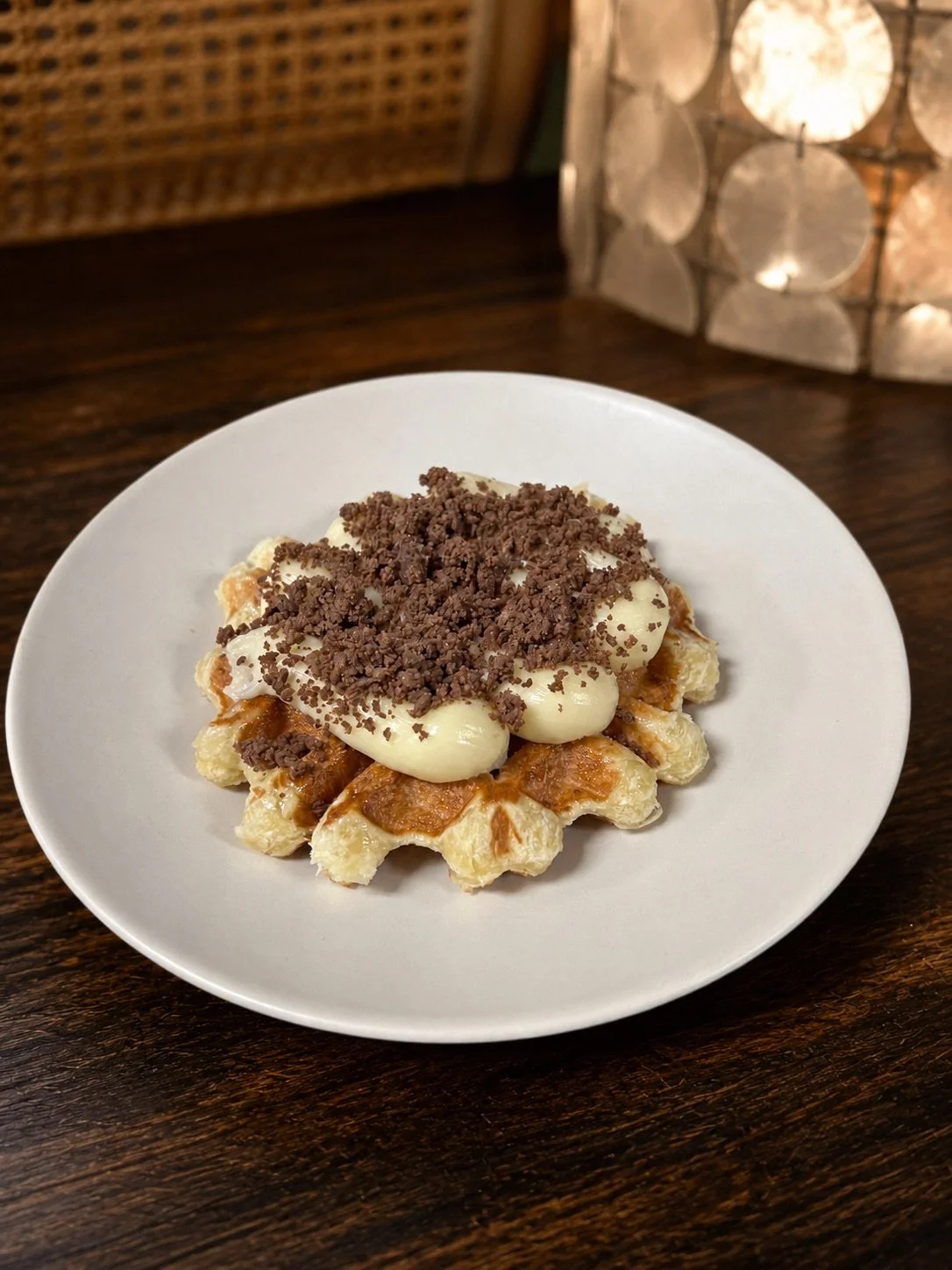 Chocolate Liege Waffle Ensymada