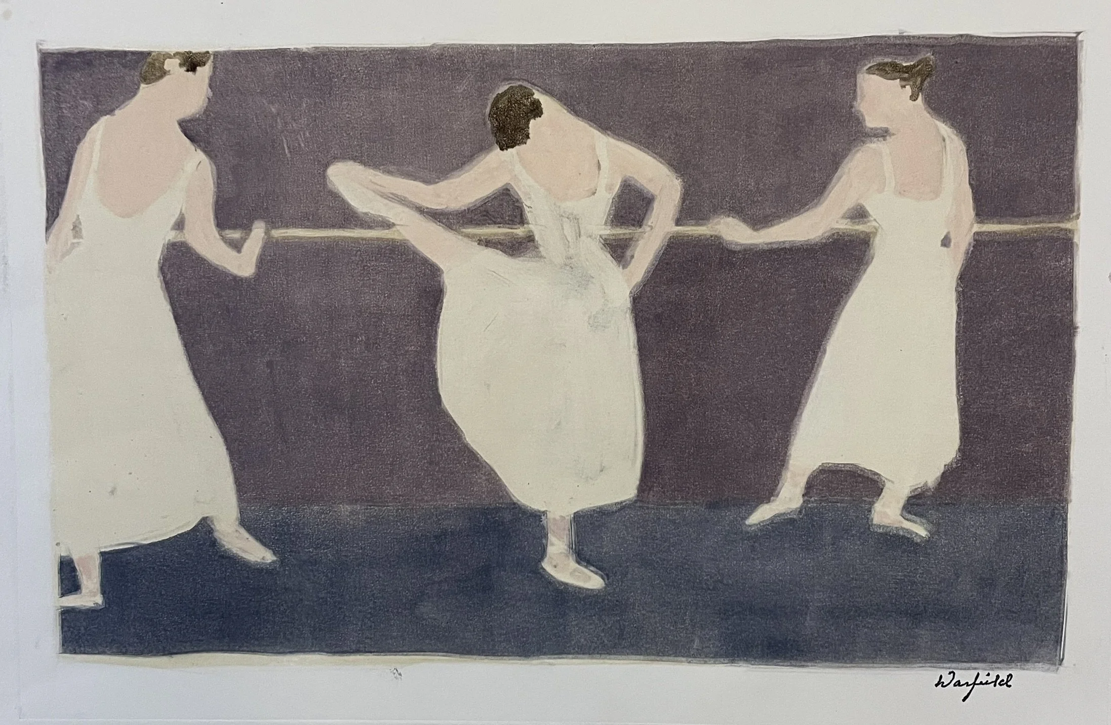  Ballerinas At The Bar #6
 
 
 MEDIA  : Monoprint
 
 SIZE  : 10" X 16.5"
 
 PRICE  : $ 350