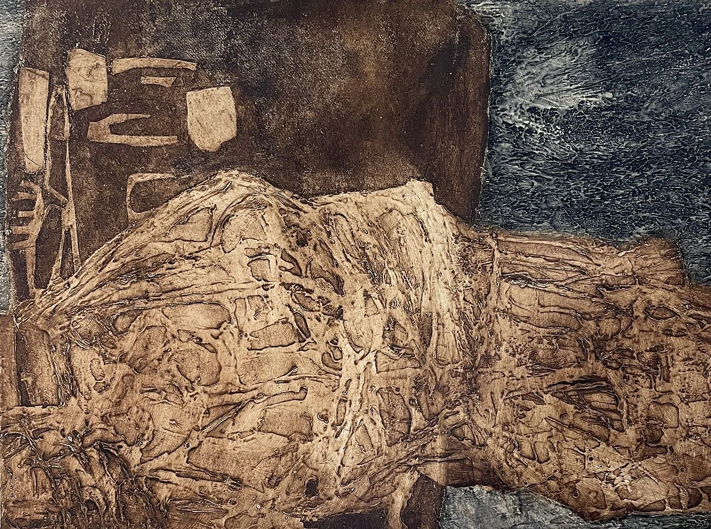  Untitled #20 

 

 MEDIUM  : Carborundum Collagraph 

 

 DIMENSIONS  : 23 1/2" X 17 1/2"

 

 PRICE  : $650