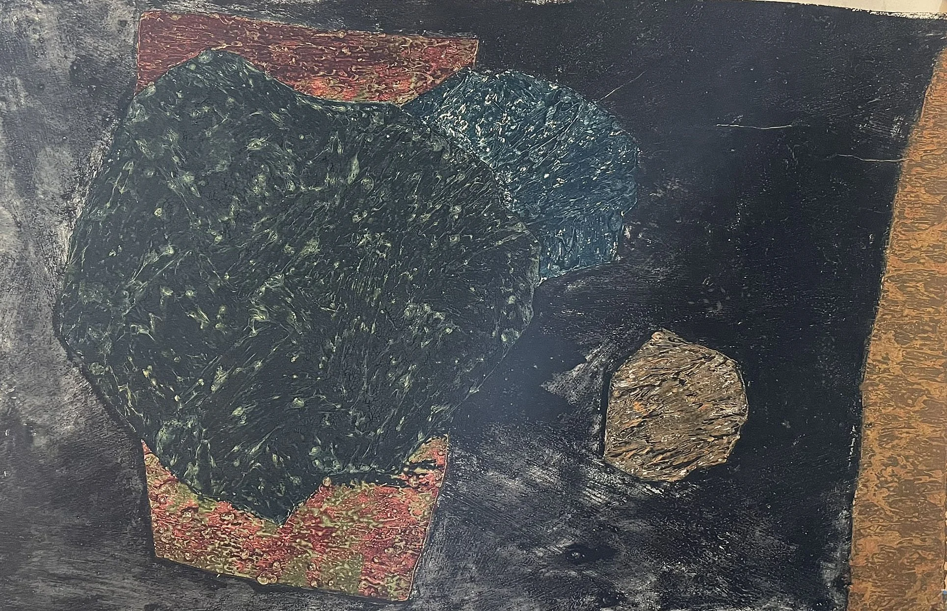  Untitled #26 

 

 MEDIUM  : Carborundum Collagraph 

 

 DIMENSIONS  : 17 3/4" X 28"

 

 PRICE  : $650