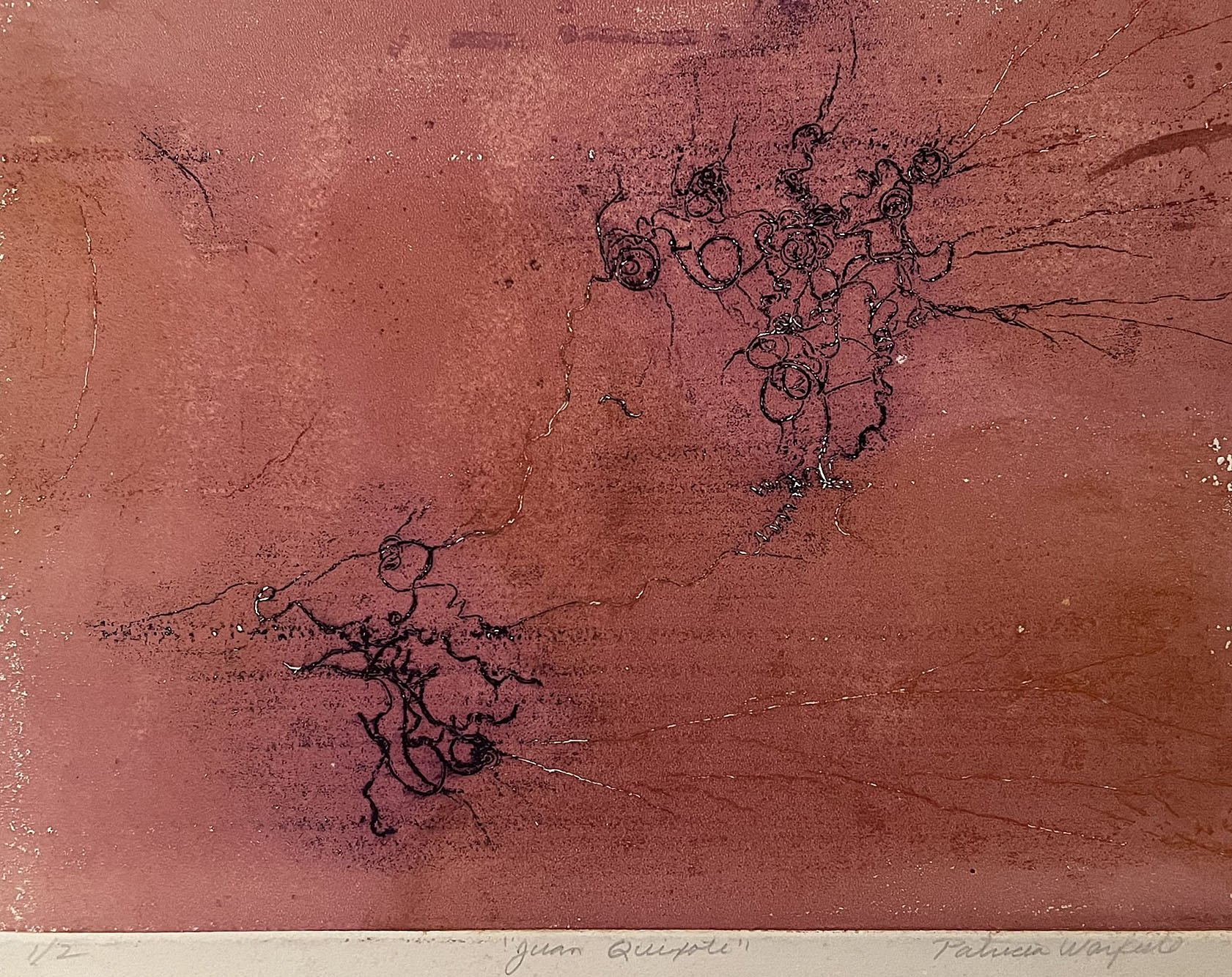  #E-1  

 

 MEDIUM  : Carborundum Collagraph

 

 DIMENSIONS  : 9" X 12"

 

 PRICE  : $250
