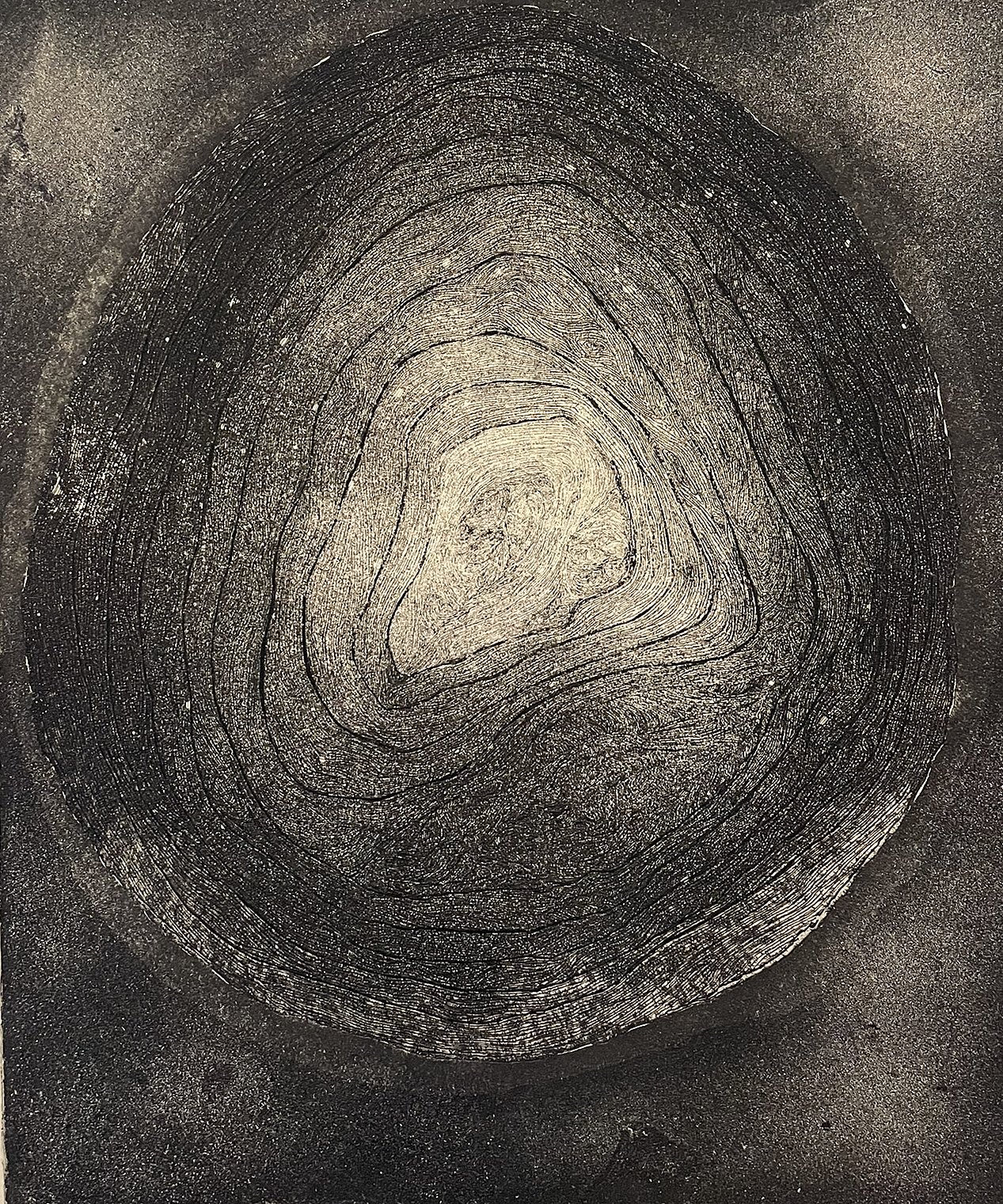  #H-55- Cosmic Onion 

 

 MEDIUM  : Etching

 

 DIMENSIONS  : 16 3/4" X 14"

 

 PRICE  : $300