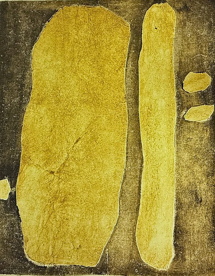  #K-76 

 

 MEDIUM  : Carborundum Collagraph Signed

 

 DIMENSIONS  : 14" X 16 1/2"

 

 PRICE  : $550