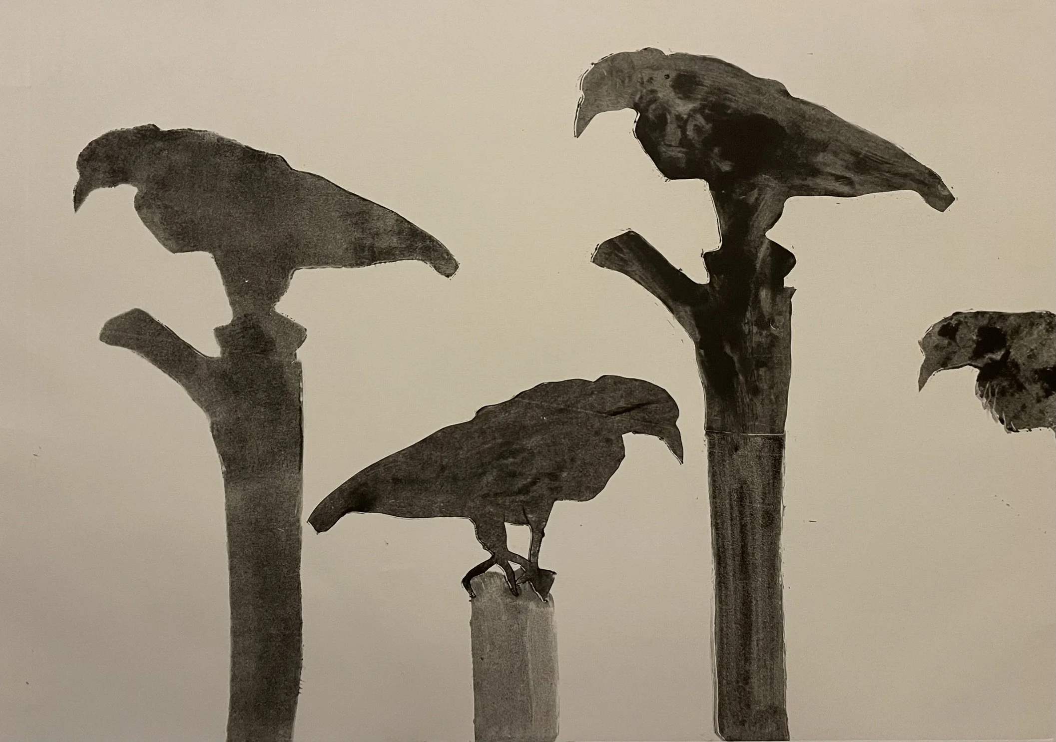  TOPIC  : Roosting Crows #2

 

 MEDIA  : Monoprint

 

 SIZE  : 18" X 24"

 

 PRICE  : $550
