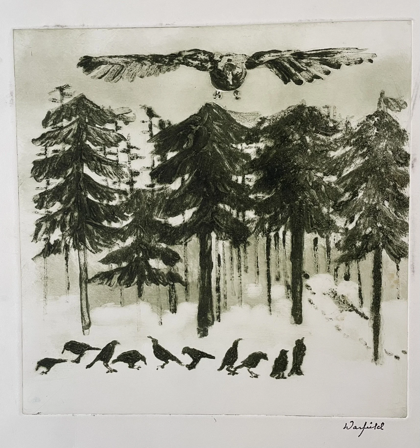  TOPIC  : Forest Flight #3

 

 MEDIA  : Monoprint

 

 SIZE  : 12" X 12"

 

 PRICE  : $375