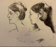  Profile Study Of Two Veiled Women 
 
 
 MEDIA  :  Charcoal
 
 SIZE  : 18" X 22"
 
 PRICE  : $ 375