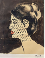  Veiled Woman In Profile #1
 
 
 MEDIA  :  Monoprint
 
 SIZE  : 12" X 10"
 
 PRICE  : $ 175