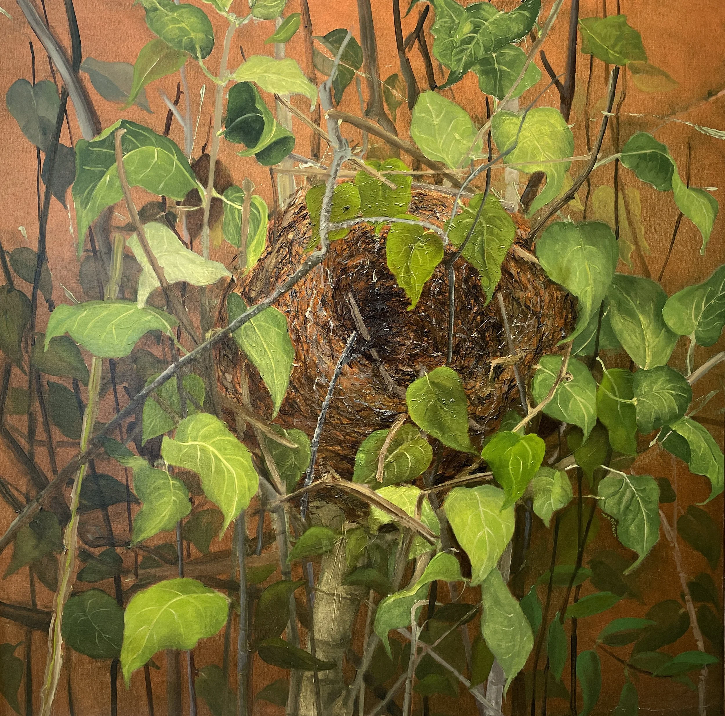  TOPIC  : THE HIDEAWAY

 

 MEDIA  : OIL

 

 SIZE  : 36 X 36"

 

 PRICE  : $5,500