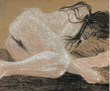  Woman Curled Up 
 
 MEDIA  : Pastel-Sandpaper
 
 SIZE  : 9" X 11"
 
 PRICE  : $ 200