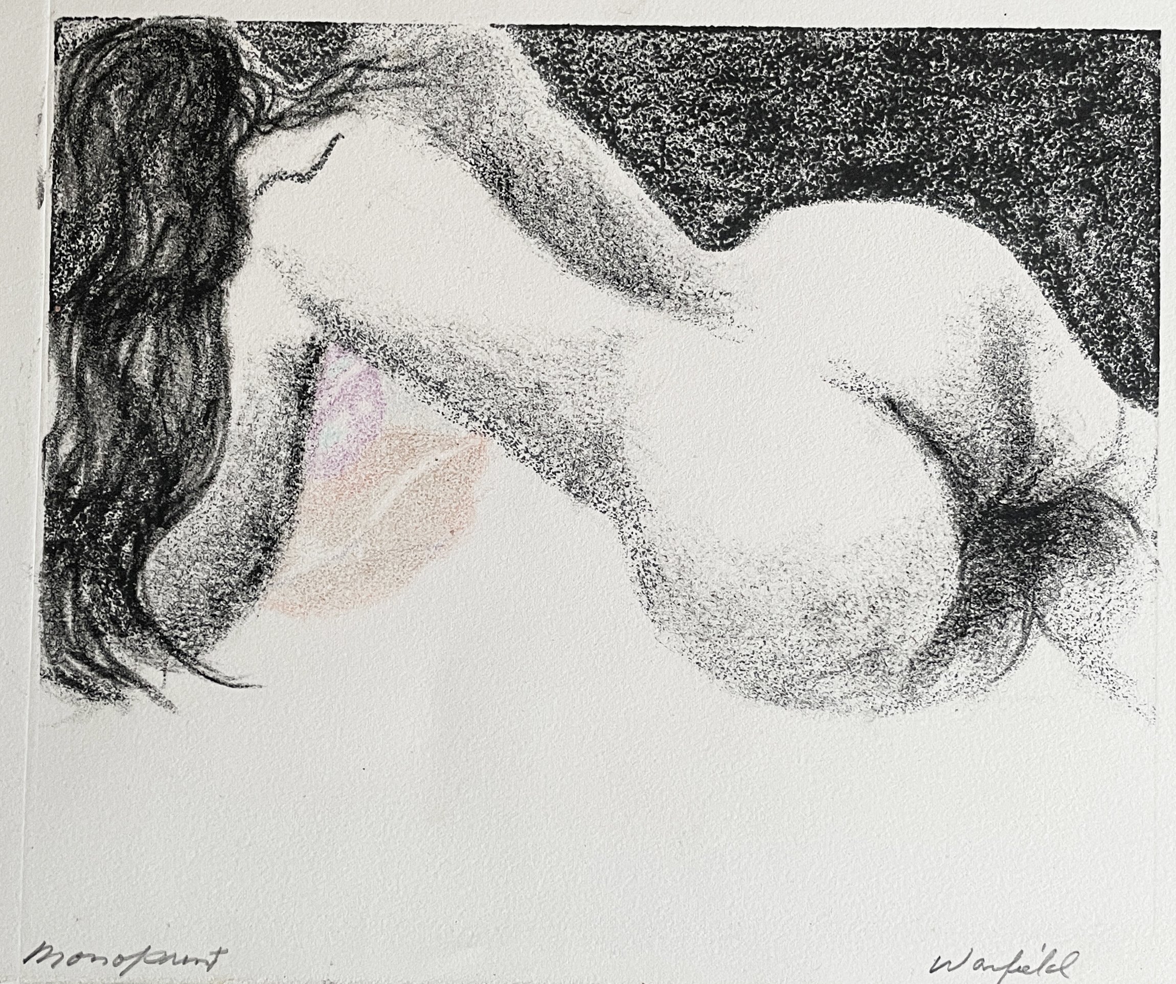  Sealed With A Kiss, Woman Reclining #3 
 
 MEDIA  : Mon0print
 
 SIZE  : 9" X 12"
 
 PRICE  : $ 150