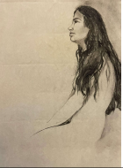  Woman -Side View 
 
 MEDIA  : Charcoal
 
 SIZE  : 24" X 18"
 
 PRICE  : $ 300