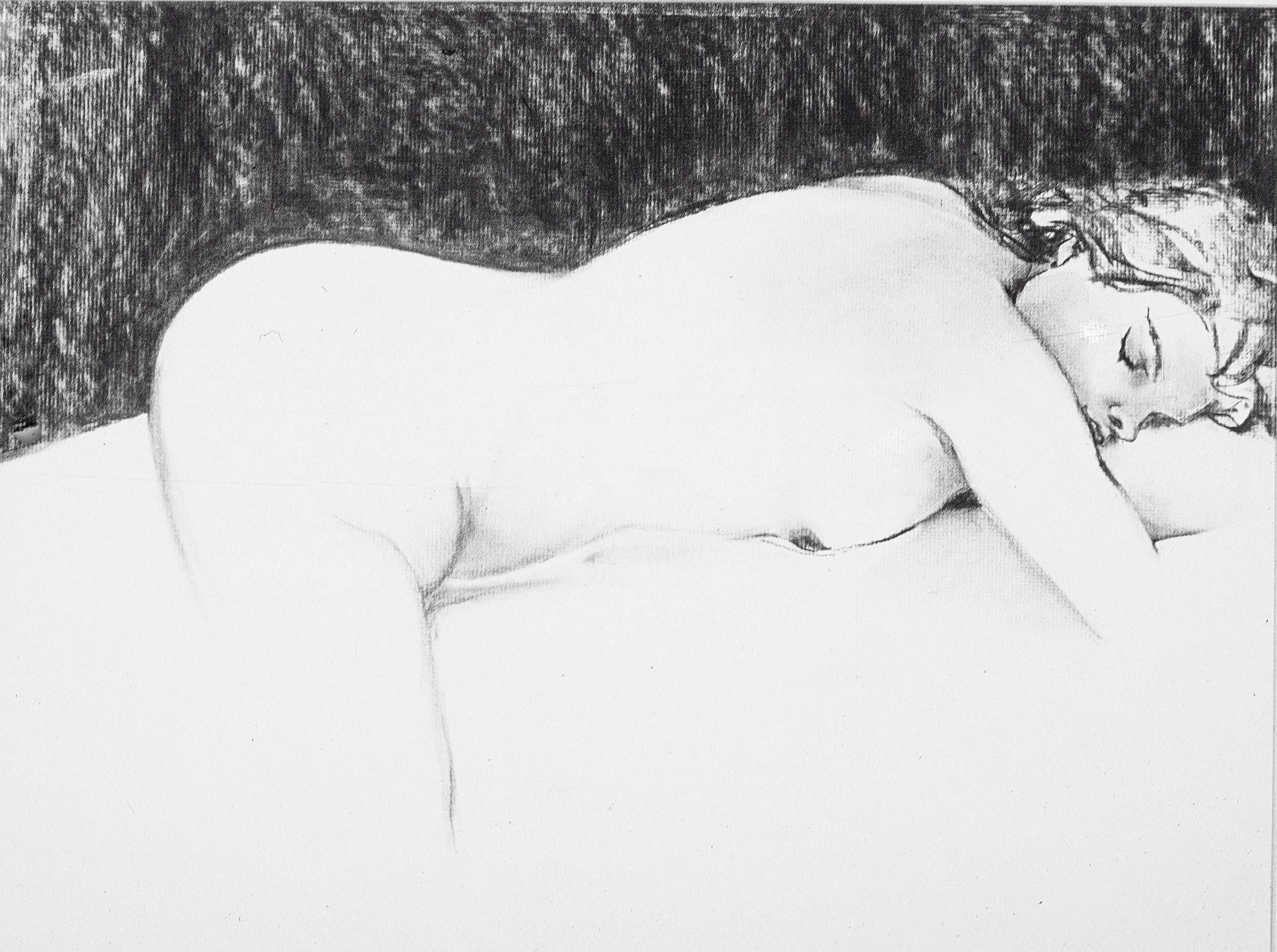  Spent 
 
 MEDIA  : Charcoal
 
 SIZE  : 23" X 29”
 
COLLECTION OF THE EROTIC HERITAGE MUSEUM, LAS VEGAS, NV 