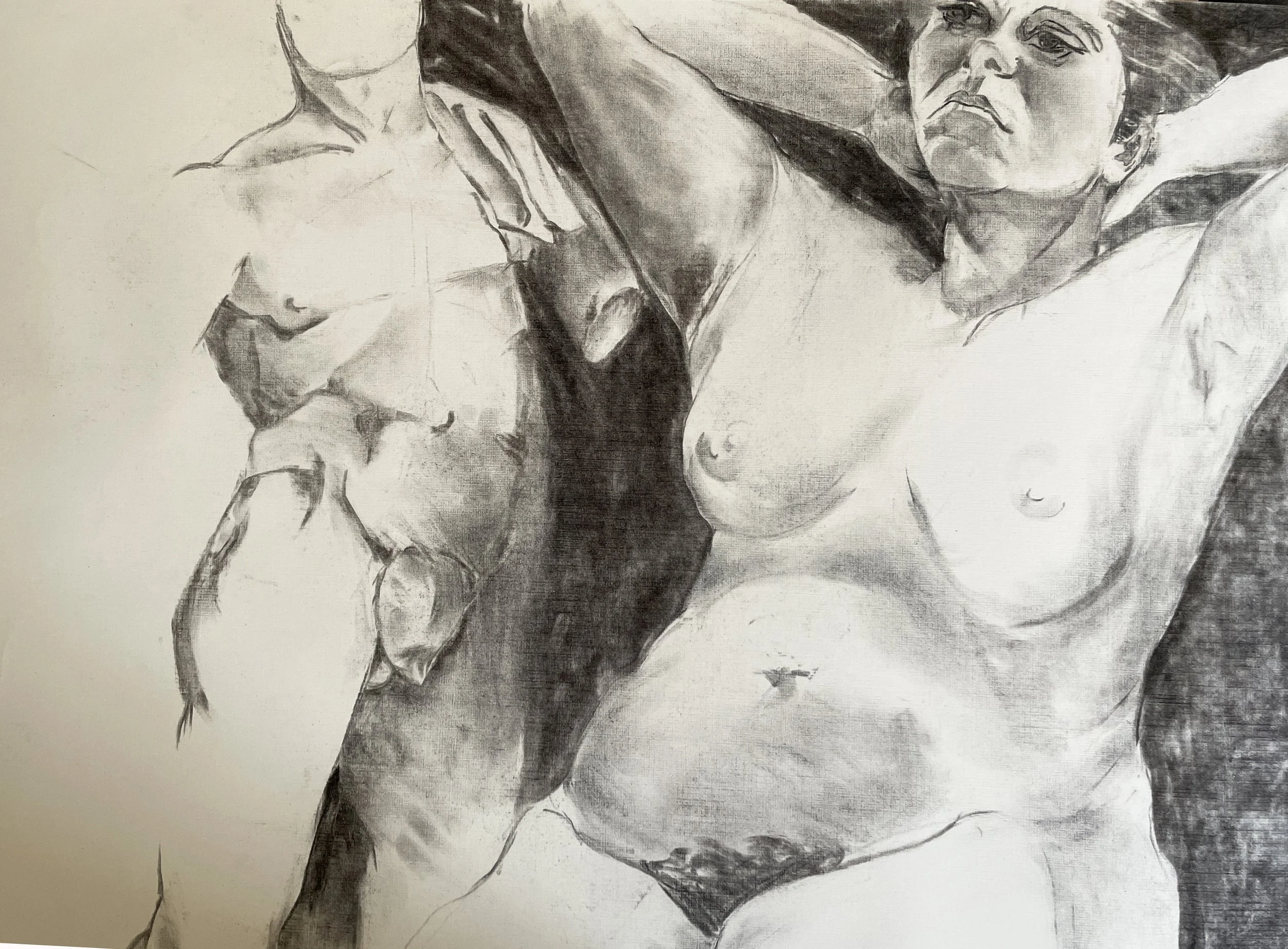  Woman And Man 
 
 MEDIA  : Charcoal
 
 SIZE  : 24 X 36”
 
 PRICE  : $ 375