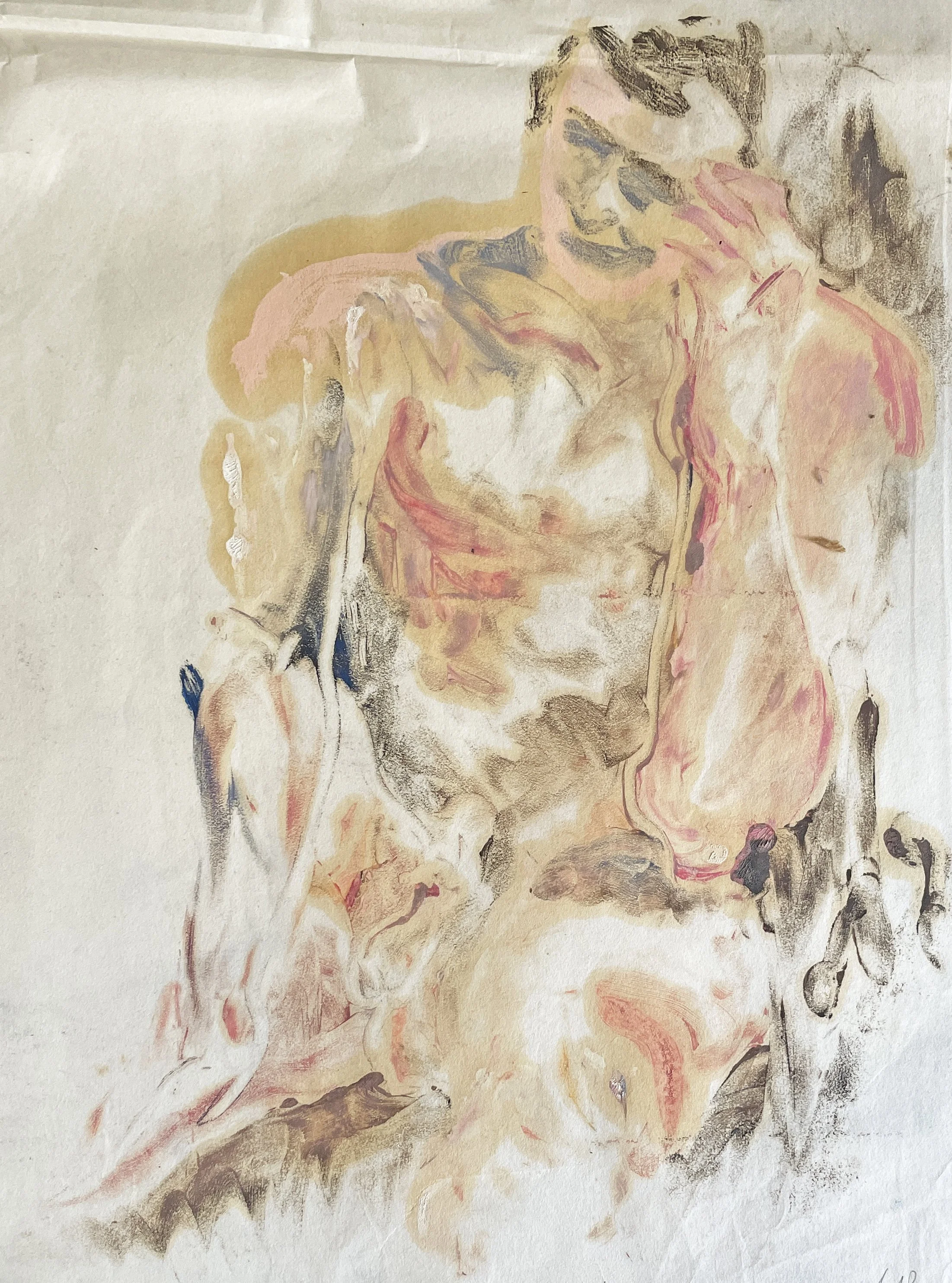  Study of a Male 
 
 MEDIA  : Monoprint
 
 SIZE  : 24" X 18"
 
 PRICE  : $ 375