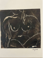  Woman Seated 
 
 MEDIA  : Monoprint
 
 SIZE  : 10" X 10"
 
 PRICE  : $ 150