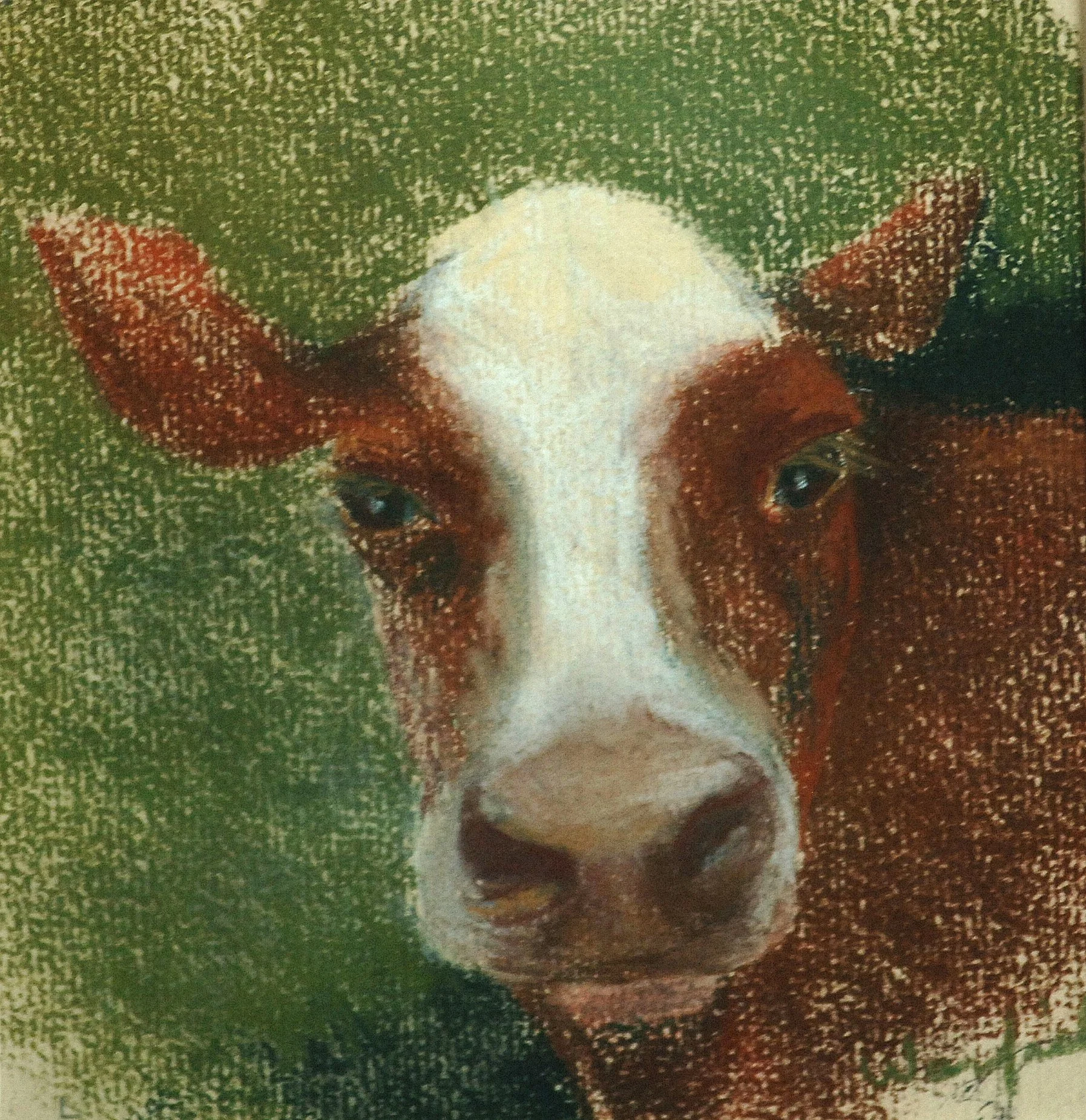  TOPIC  : Cow

 

 PAINTING  : Cow Study

 

 MEDIA  : Pastel

 

 SIZE  : 12" X 12"

 

 PRICE  : PRIVATE COLLECTION