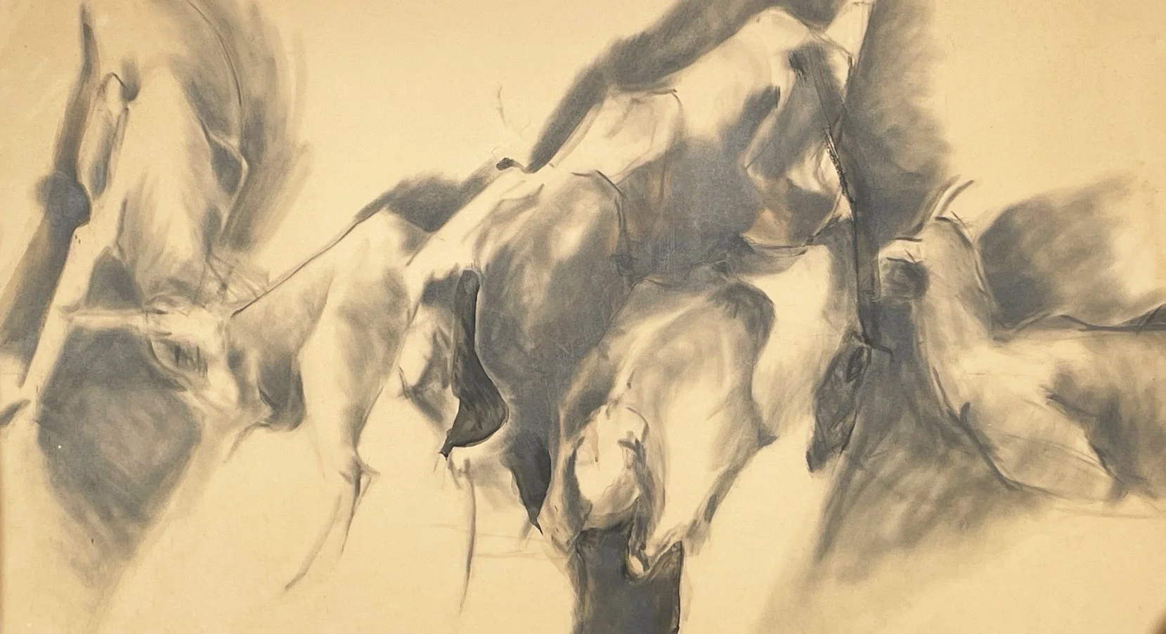  TOPIC  : Goat

 

 PAINTING  : Goats Modeling

 

 MEDIA  : Charcoal

 

 SIZE  : 32" x 58"

 

 PRICE  : $1,500