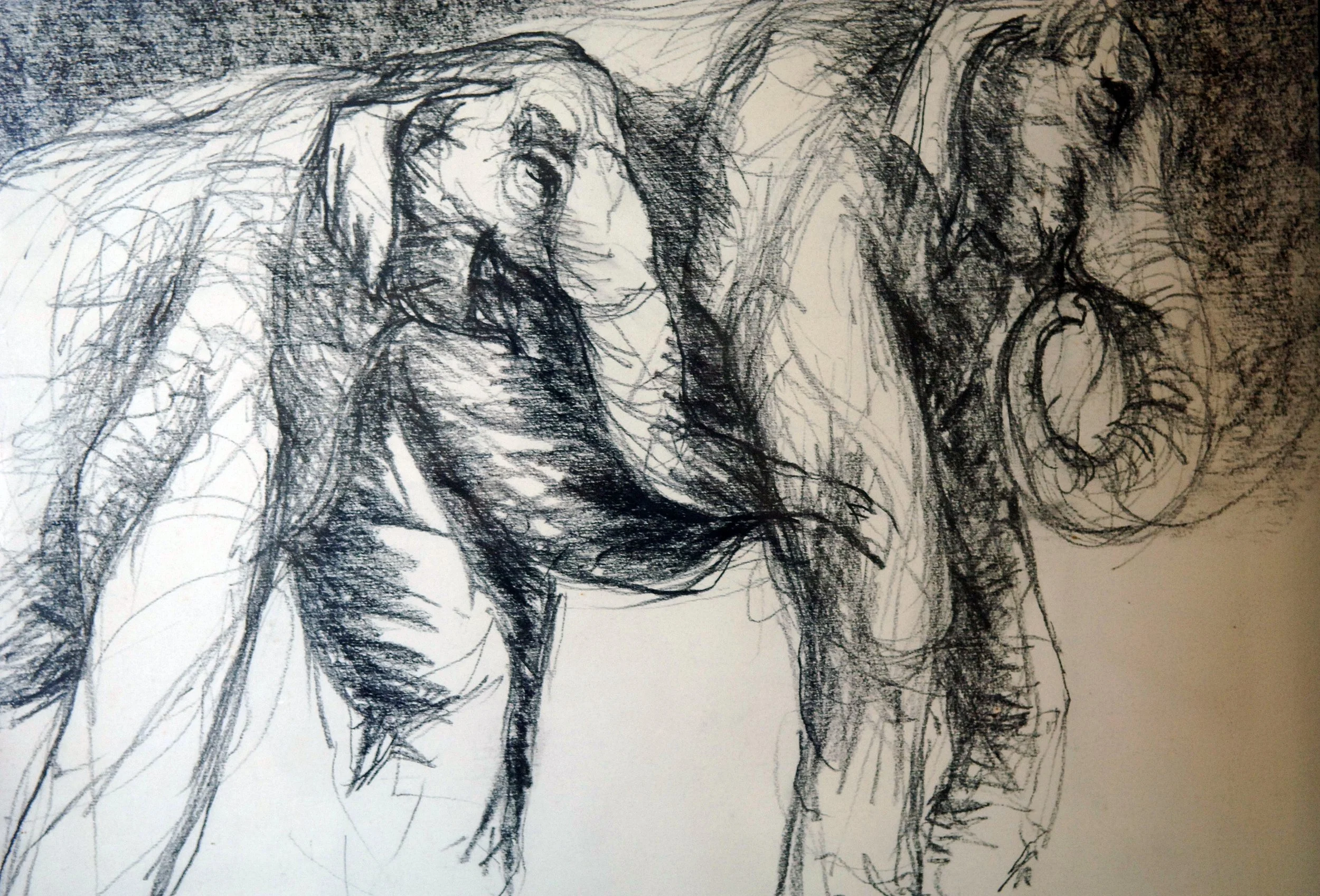  PAINTING  : Elephants On Parade (Series Of Five Drawings) #3