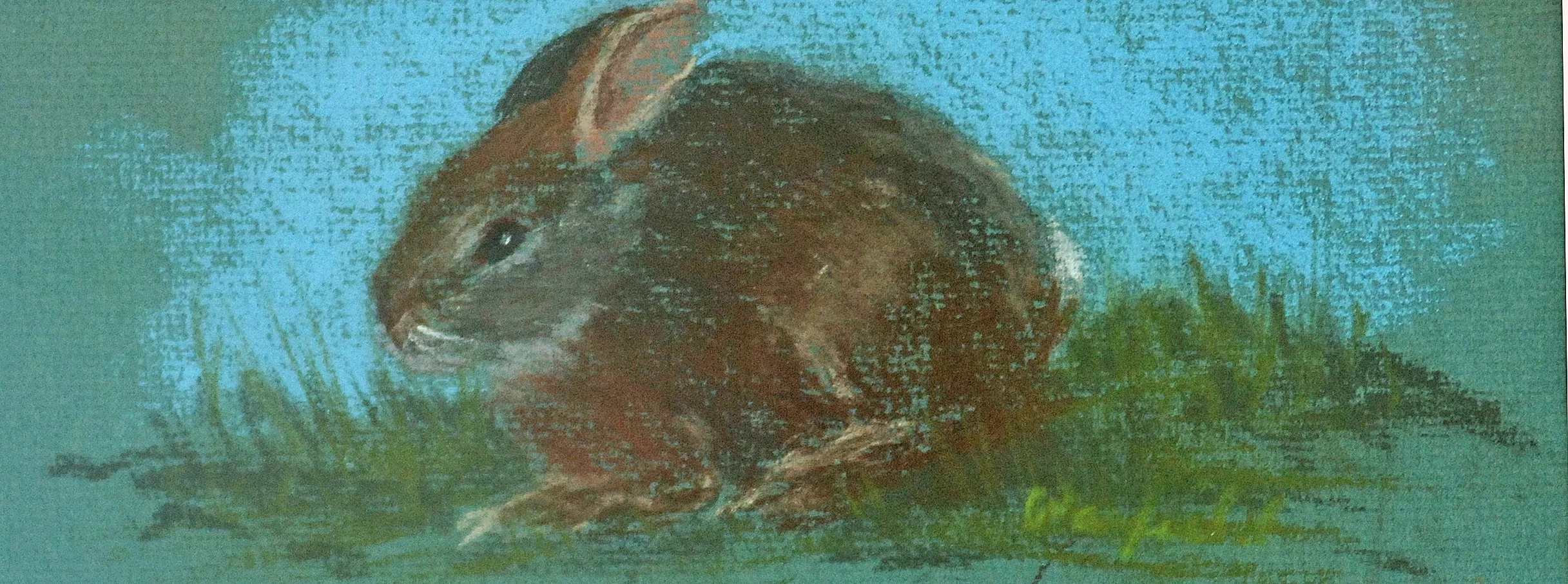  TOPIC  : Bunny

 

 PAINTING  : Bunny Study #2

 

 MEDIA  : Pastel

 

 SIZE  : 5" X 10"

 

 PRICE  : PRIVATE COLLECTION