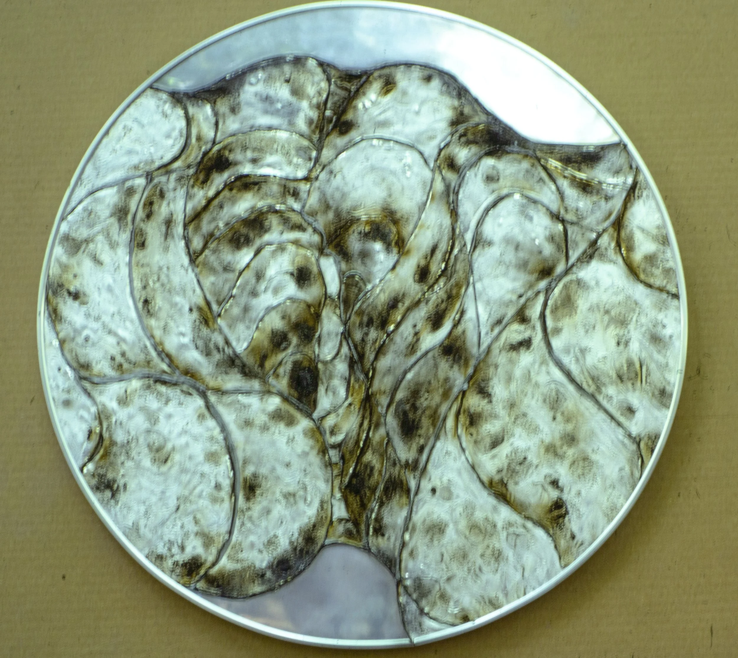  Mesmorized 

 

 MEDIA  : Mylar

 

 SIZE  :   18” D
 

 PRICE  : COLLECTION OF THE  EROTIC HERITAGE MUSEUM, LAS VEGAS, NV 